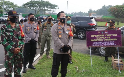 Kapolresta Tangerang Pimpin Operasi Yustisi Prokes