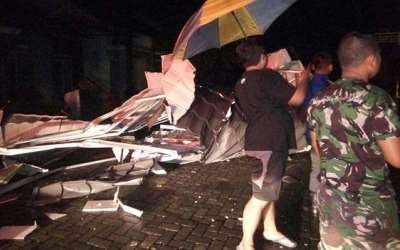 Puluhan Rumah Rusak Dihantam Angin Puting Beliung
