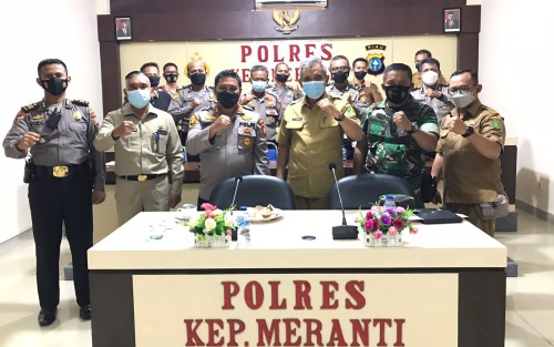 Kapolres Pimpin Rakor Percepatan Vaksinasi di Meranti