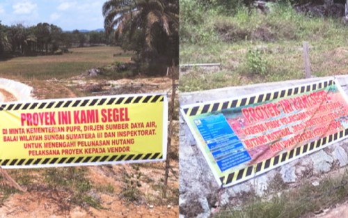 Pembayaran Molor, Vendor Segel Proyek Irigasi