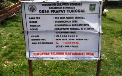 Proyek Drainase Resmi Dilaporkan ke Polres Bengkalis