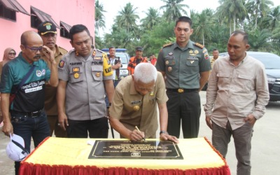 Plt Bupati Asahan Resmikan Lapangan Bola Taufan Gama