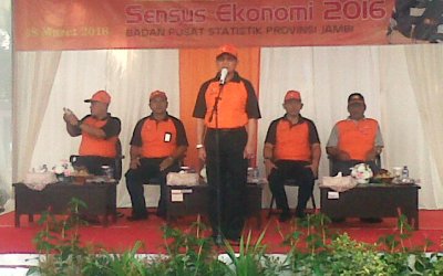 Wakil Gubernur Jambi Irup Apel Siaga Sensus Ekonomi