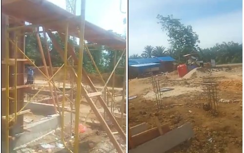 Proyek Gedung Puskesmas Kampar Kiri Dipertanyakan