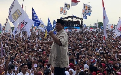 Massa Pendukung Probowo Sebut Bupati Bogor Cebong