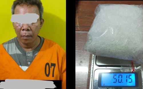 Pria Tua Simpan Shabu 50,15 Gram Ditangkap Polres Siak