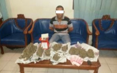 Polisi Tangkap Pengedar Daun Ganja Serta BB 1,4 Kg