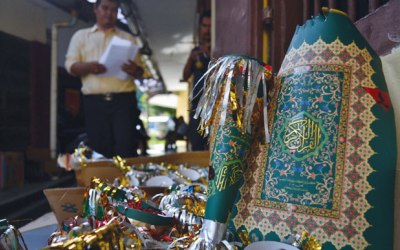 Polisi Sita Terompet dan Kertas dari Sampul Al Quran
