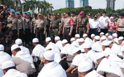 Polisi Bersorban Putih Siap Kawal Demo 4 November