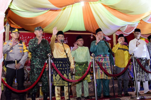 Meraih, Wabup Bagus Santoso Buka Pawai Takbir di Pulau Bengkalis