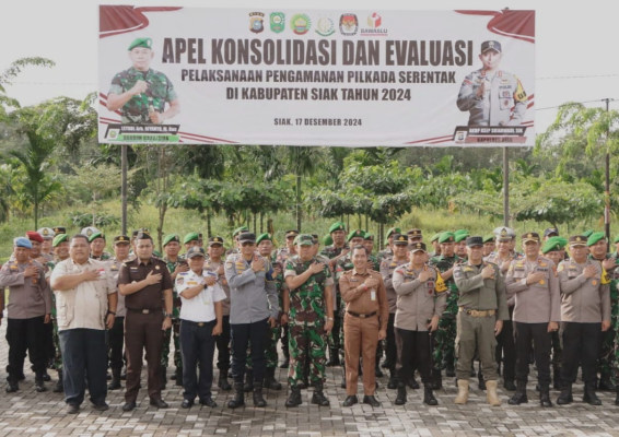 Pasca Pilkada, Polres dan Kodim 0322 Siak Lakukan Konsolidasi dan Evaluasi