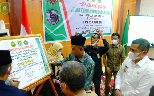 Launching e-Adil dan Sinovac, Bupati : Meranti Maju