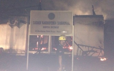 Kantor BNN Kota Dumai Dilalap Jago Merah