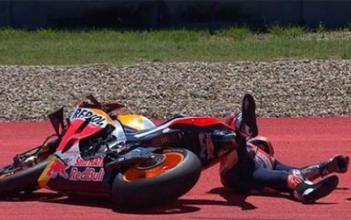 Tes Pramusim MotoGP Sepang: Marc Marquez Jatuh Lagi 