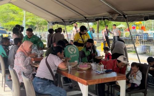 Sarapan Gratis ala Samapta Polda Riau, Hasil Masakan Polwan