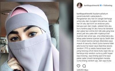 Kartika Putri dan 4 Artis Gunakan Cadar yang Bermasalah