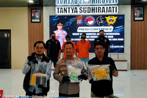Polres Bengkalis Tangkap Kurir Shabu yang akan Diedarkan di Duri