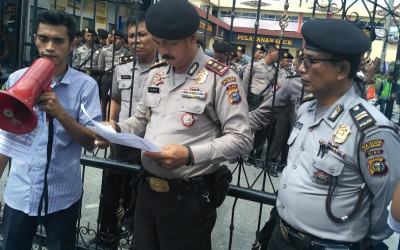 Aksi Massa GAGAK-Riau Terkait Proyek Rusun Polres Rohul