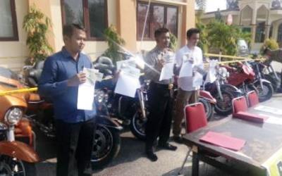 Polisi Sita 12 Moge Harley Davidson dan Ducati