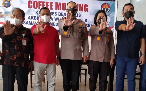 Kapolres Bengkalis Gelar Coffee Morning dengan Wartawan