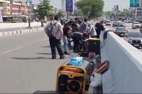 Dugaan Korupsi, KPK Lakukan Cek Fisik Flyover SKA di Pekanbaru