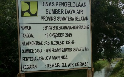 Kejati Sumsel Siapkan Sprindik Proyek Rehab D.I Ai Deras