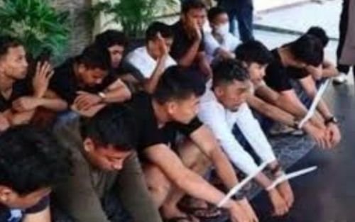 Terlibat Kriminal, 12 Remaja Geng Motor di Pekanbaru Ditangkap