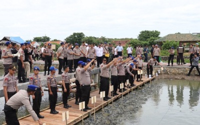Pengecekan Akhir Lokasi Tanam Mangrove di Mauk