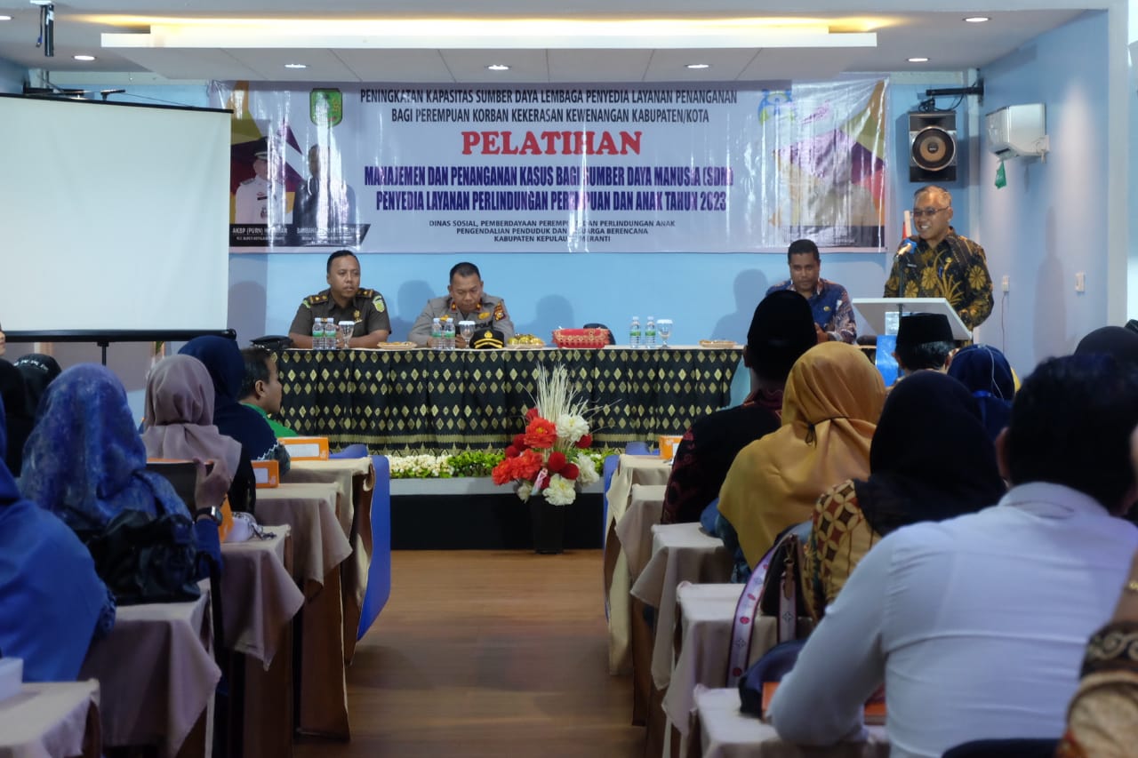 Dinas Sosial P3AP2KB Meranti Taja Pelatihan Manajemen Penanganan Kasus KtP/A