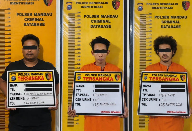 Polres Bengkalis Ringkus Tiga Diduga Pelaku Curanmor