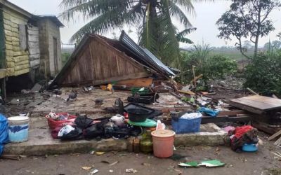 Angin Kencang Landa Banyuasin, 82 Rumah Roboh 2 Orang Terluka