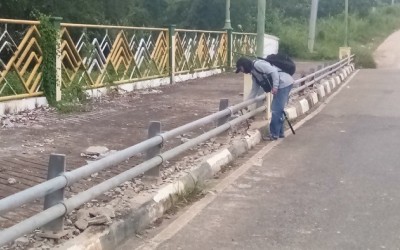 Kondisi Jembatan Pedamaran Rohil Sangat Memprihatinkan