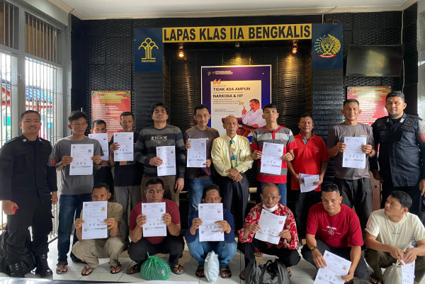 14 Warga Binaan Lapas Kelas IIA Bengkalis Dibebaskan