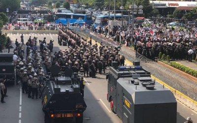 Ribuan Aparat Keamanan Siaga Antisipasi Demo di DPR