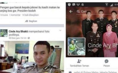 Pria Berseragam Polisi Hina Presiden Jokowi di Facebook