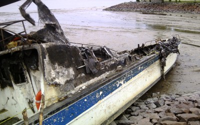 Labfor Ungkap Kebakaran Speedboat Pemda Bengkalis