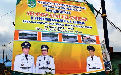 Baleho Ucapan Selamat  Bupati Rohul dan Wakil Penuhi Rohul