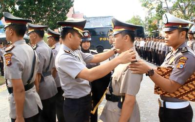 Polres Rohul Lakukan Sertijab Delapan Perwira