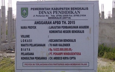 Dinas Tak Tahu Anggaran untuk Tuntas Pembangunan Kampus AKN