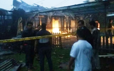 Asrama Mako Brimob Polda Riau Terbakar 4 Unit Asrama Ludes