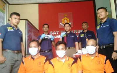 Satreskrim Polres Rohul Amankan 3 Perampok Bersenpi 