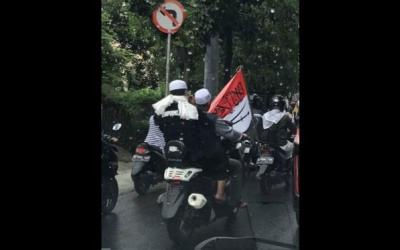 Polisi Selidiki Tulisan di Bendera Merah Putih Saat Demo FPI