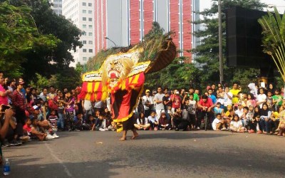 Reyog Ponorogo Meriahkan Hari Buruh Se Dunia