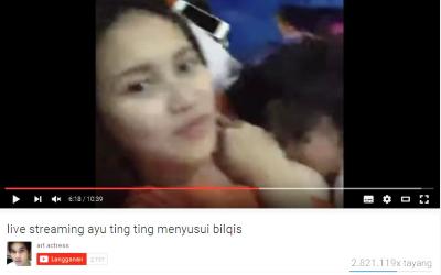 Video Ayu Ting Ting Menyusui Capai 2.821.119x Tayang