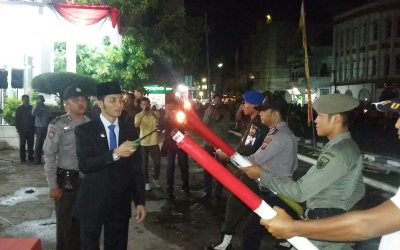 Wakil Bupati Rohil Lepas Pawai Obor
