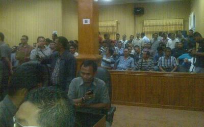 Demo Buruh di DPRD Bengkalis Desak Presdir PT. Chevron Mundur