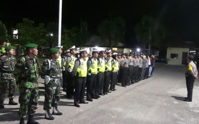 Malam Natal Polres Kampar Patroli Bersama TNI