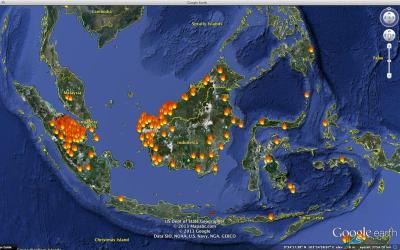 Bencana Asap: Titik Api di Riau Menembal Muncul