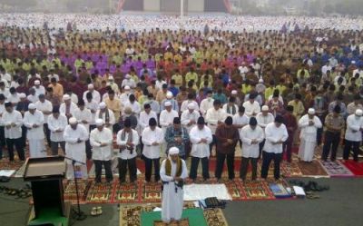 Pemkab Bengkalis Laksanakan Sholat Idul Adha di Lapangan Tugu