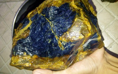 Tentang Batu Blue Opal Serat Emas